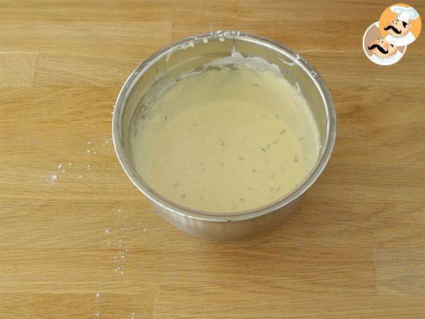 Waffle di patate con bacon e formaggio - Preparazione tappa 1