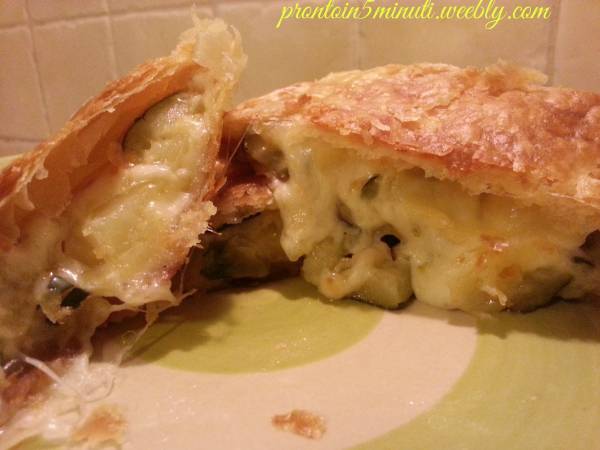Strudel Patate Zucchine e Provola - Preparazione tappa 2