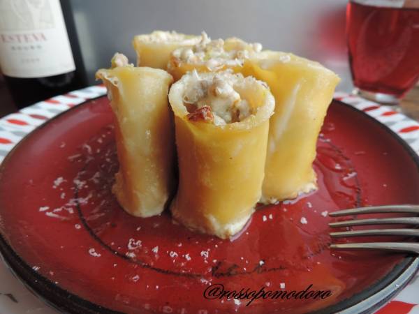 Paccheri al forno con philadelphia e salsiccia - Preparazione tappa 3