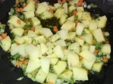 Pennette risottate ai moscardini e patate - Preparazione tappa 2