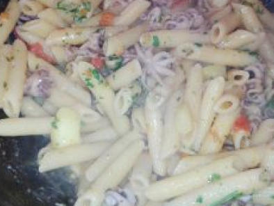 Pennette risottate ai moscardini e patate - Preparazione tappa 4