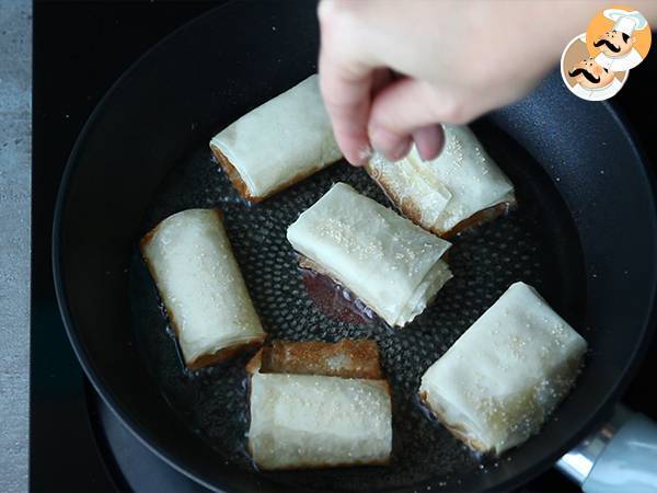 Fagottini di pasta fillo alla banana - Preparazione tappa 5