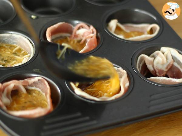 Muffin alla pancetta - Preparazione tappa 3
