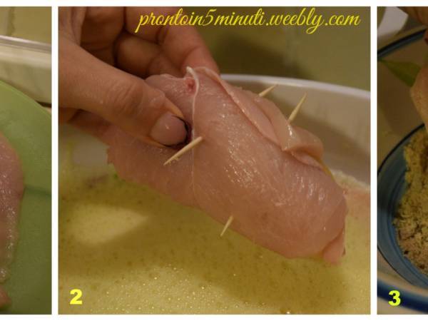 Involtini di Pollo Ripieni - Preparazione tappa 1