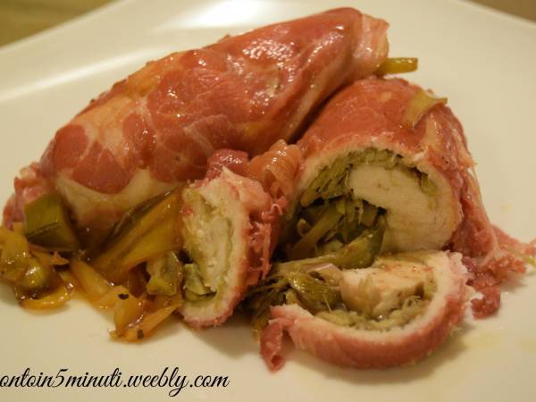 Involtini Ripieni di Carciofi con Glassa al Miele - Preparazione tappa 3