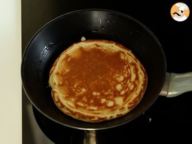 Pancake salati con prosciutto cotto e formaggio - Preparazione tappa 5