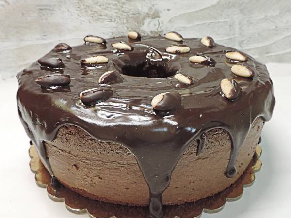 Chiffon cake al cacao e mandorle (primo compliblog) - Preparazione tappa 1