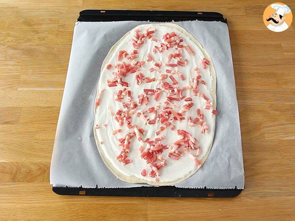 Flammkuchen - Pizza alsaziana - Preparazione tappa 3