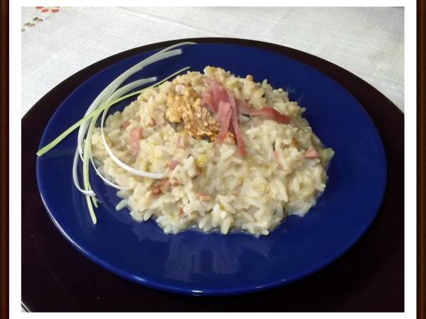 Risotto con pere speck e noci - Preparazione tappa 6