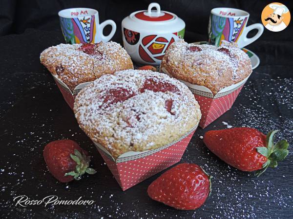 Muffin ricotta cocco e fragole (senza burro) - Preparazione tappa 1
