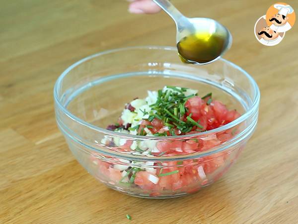 Tartare di prosciutto, pomodori e melone - Preparazione tappa 3