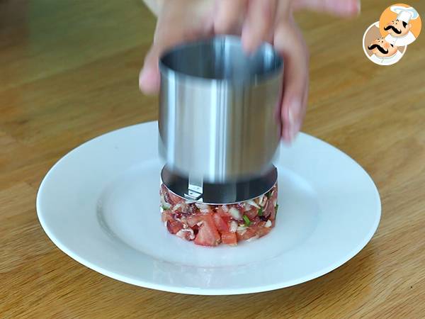 Tartare di prosciutto, pomodori e melone - Preparazione tappa 4