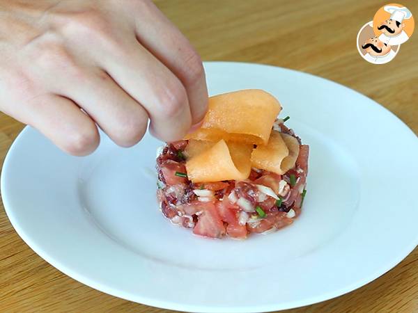 Tartare di prosciutto, pomodori e melone - Preparazione tappa 5