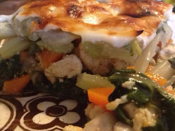 Straccetti di tacchino su letto di bietole al gratin - Preparazione tappa 2