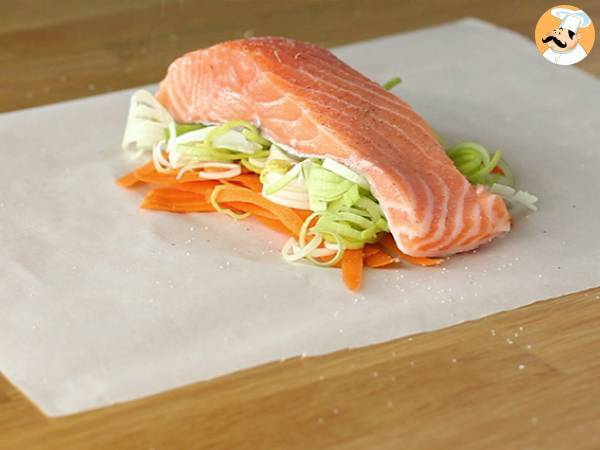 Salmone al cartoccio - Preparazione tappa 3