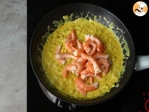 Gamberi al curry e latte di cocco - Preparazione tappa 3
