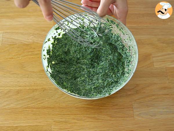 Quiche con spinaci e formaggio caprino - Preparazione tappa 2