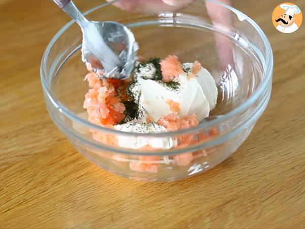 Bignè salati con salmone affumicato - Preparazione tappa 5