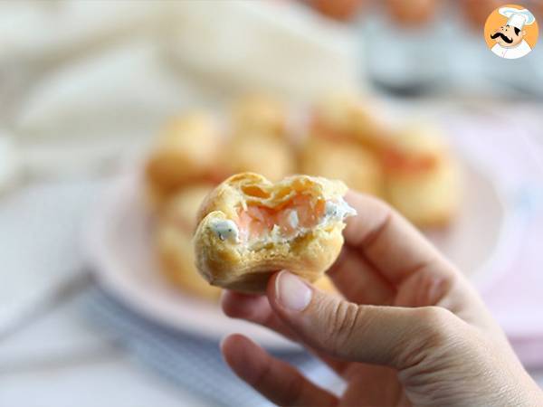 Bignè salati con salmone affumicato - Preparazione tappa 7