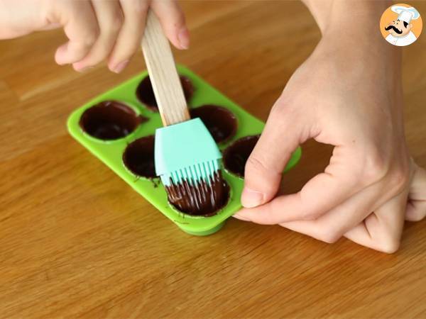 Cioccolatini con mandorle e caramello - Preparazione tappa 1