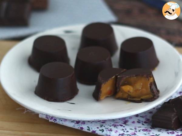 Cioccolatini con mandorle e caramello - Preparazione tappa 5