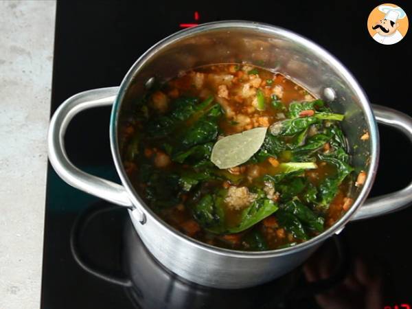Zuppa di ceci con spinaci - Preparazione tappa 6