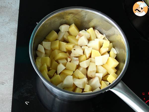 Vellutata di topinambur e patate con pancetta croccante - Preparazione tappa 1