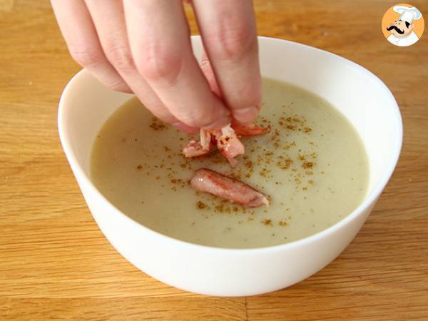 Vellutata di topinambur e patate con pancetta croccante - Preparazione tappa 4