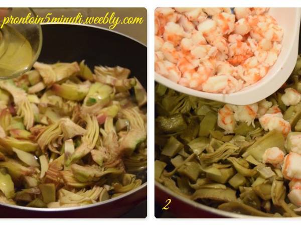 Lasagna Carciofi e Gamberi - Preparazione tappa 1