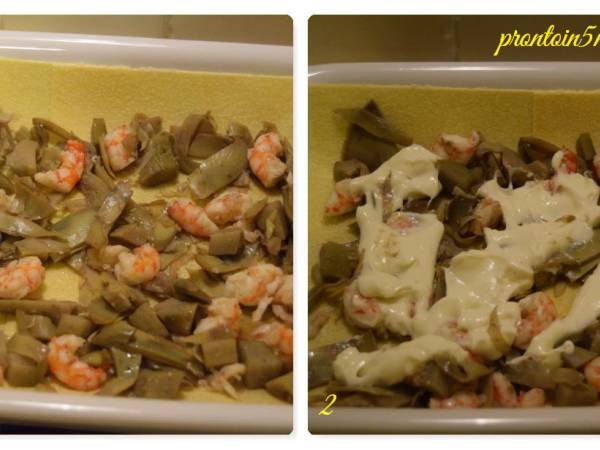 Lasagna Carciofi e Gamberi - Preparazione tappa 2