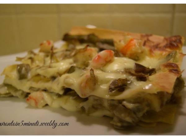 Lasagna Carciofi e Gamberi - Preparazione tappa 3