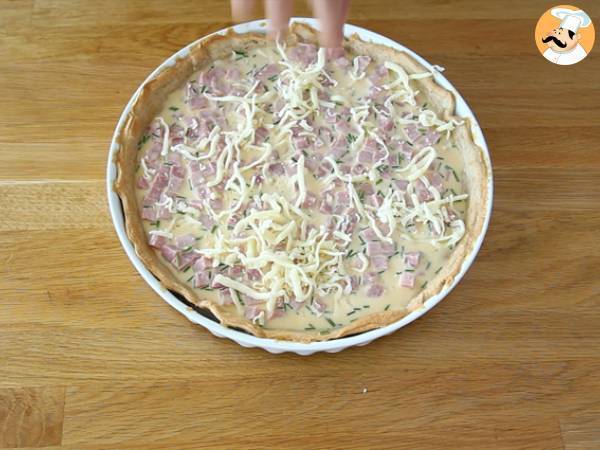 Quiche con uova e prosciutto - Preparazione tappa 4