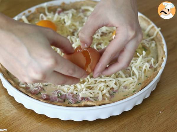 Quiche con uova e prosciutto - Preparazione tappa 5