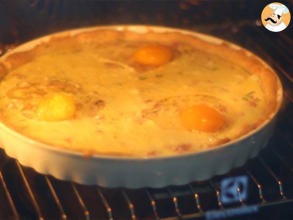 Quiche con uova e prosciutto - Preparazione tappa 6