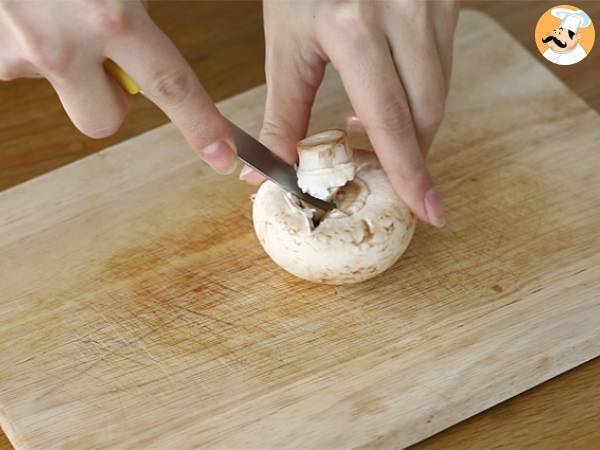 Funghi con uova di quaglia - Preparazione tappa 1