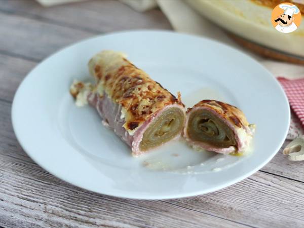 Indivia al gratin con prosciutto - Preparazione tappa 8