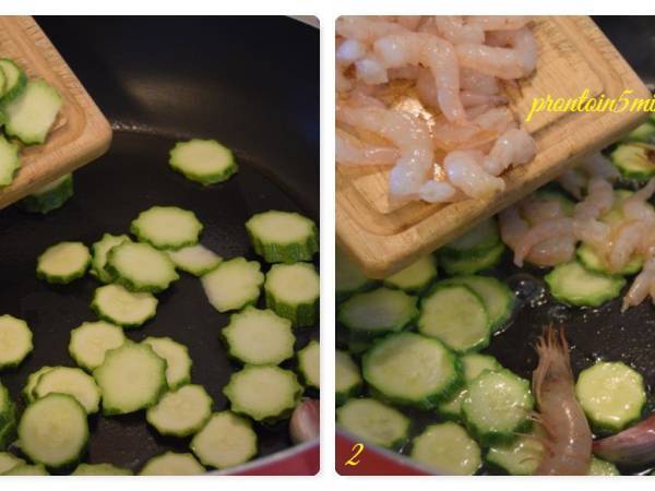 Tonnarelli Gamberi e Zucchine - Preparazione tappa 1