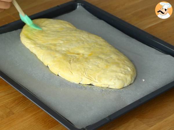 Focaccia farcita con cipolla e pancetta - Preparazione tappa 7