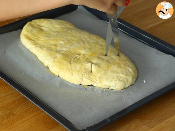 Focaccia farcita con cipolla e pancetta - Preparazione tappa 8