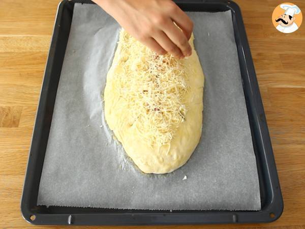 Focaccia farcita con cipolla e pancetta - Preparazione tappa 9