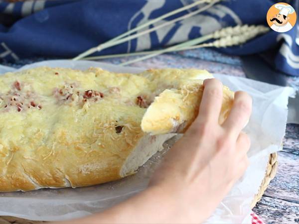 Focaccia farcita con cipolla e pancetta - Preparazione tappa 11
