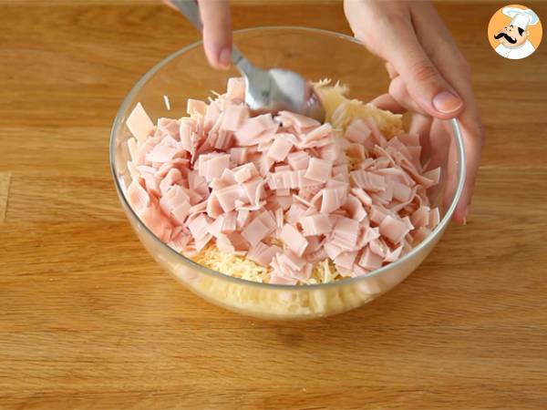 Crocchette di pasta con prosciutto cotto e formaggio - Preparazione tappa 1