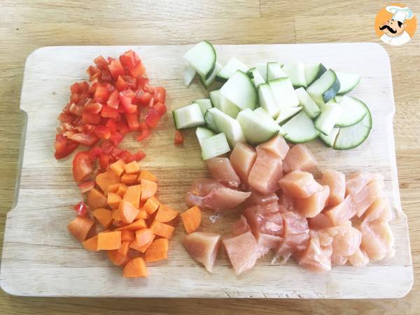 Cous Cous veloce con pollo e verdure - Preparazione tappa 1