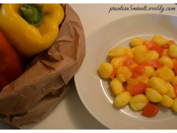 Gnocchi con Crema di Peperoni - Preparazione tappa 2