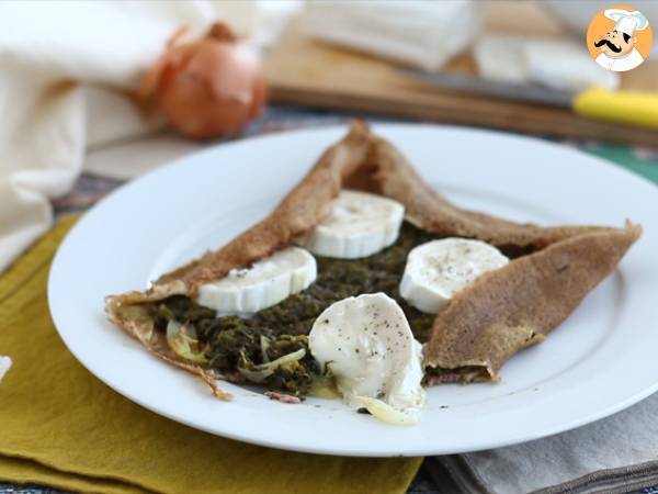 Galette con spinaci, prosciutto e formaggio caprino - Preparazione tappa 4