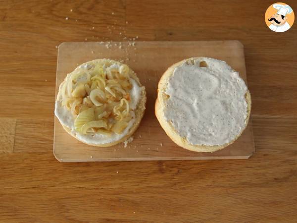 Cheeseburger con pancetta e cipolla - Preparazione tappa 3