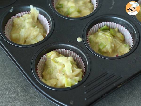 Muffins salati ai porri - Preparazione tappa 5