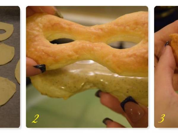 Mascherine di Carnevale Pistacchio e Nutella - Preparazione tappa 1