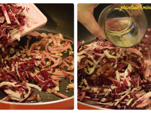 Gnocchi Radicchio e Speck - Preparazione tappa 1