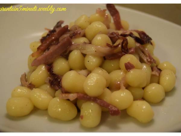 Gnocchi Radicchio e Speck - Preparazione tappa 2